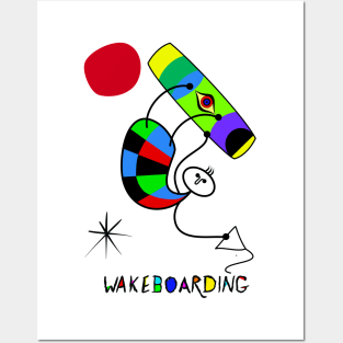 Miro Inspired Wake Boarder Posters and Art